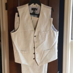 Linen vest and pants set
